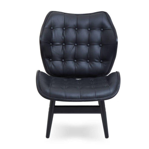 Vinsi Black Leather Effect Chair