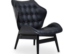 Vinsi Black Leather Effect Chair