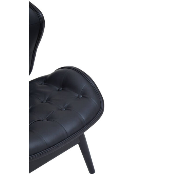 Vinsi Black Leather Effect Chair