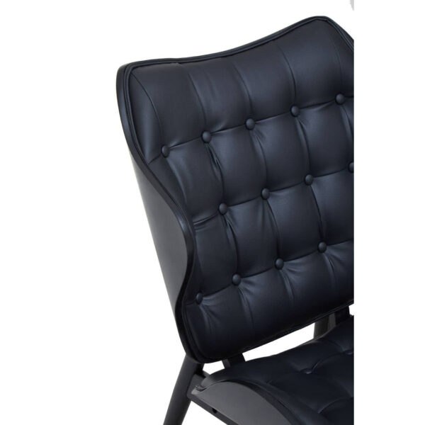 Vinsi Black Leather Effect Chair