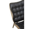 Vinsi Black Leather Effect Chair With Button Detail