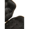 Vinsi Black Leather Effect Chair With Button Detail