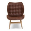 Vinsi Brown Leather Effect Chair