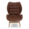 Vinsi Brown Leather Effect Chair