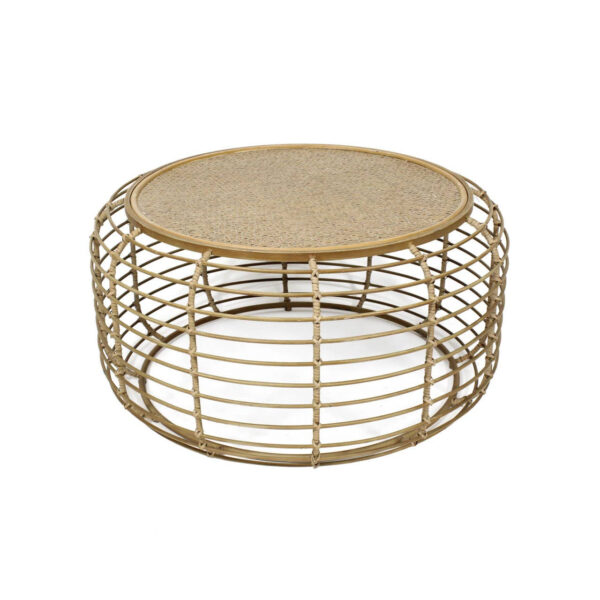 Mataram Rattan Coffee Table With Glass Top