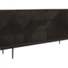 Jakara Black Finish Sideboard with 4 Doors and 3 Drawers