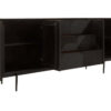 Jakara Black Finish Sideboard with 4 Doors and 3 Drawers