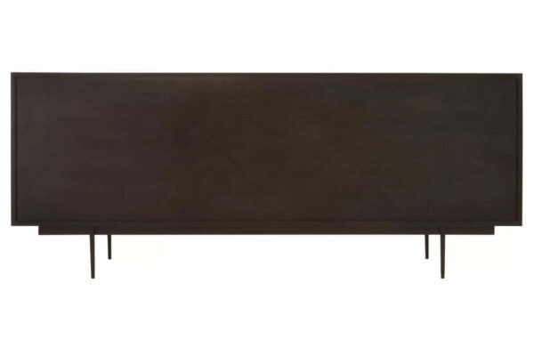 Jakara Black Finish Sideboard with 4 Doors and 3 Drawers
