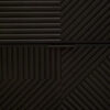 Jakara Black Finish Sideboard with 4 Doors and 3 Drawers