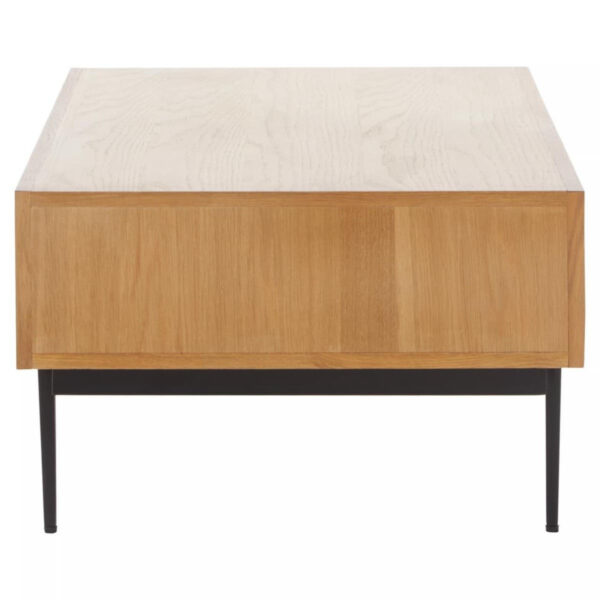 Jakara Natural Finish Coffee Table with Drawers