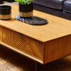 Jakara Natural Finish Coffee Table with Drawers