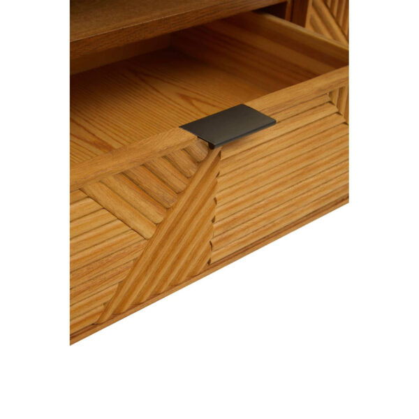 Jakara Natural Finish Carved Media Unit
