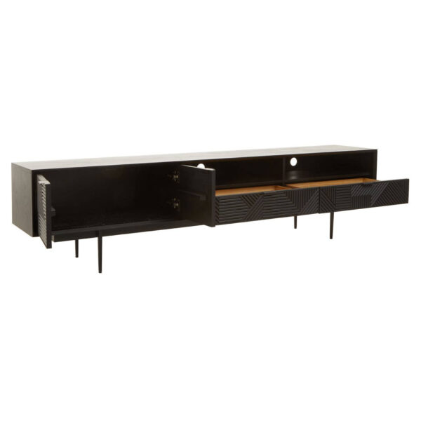 Jakara Black Finish Carved Media Unit