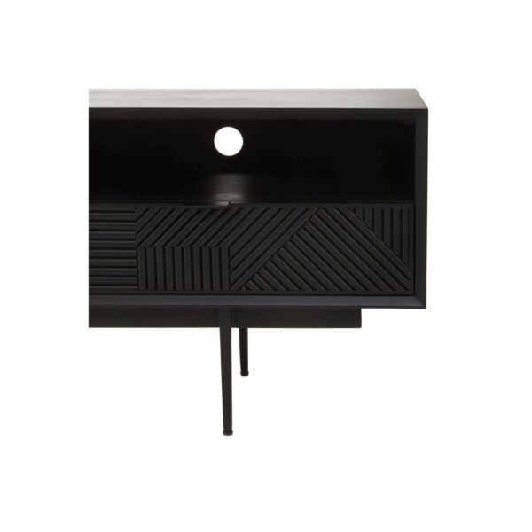 Jakara Black Finish Carved Media Unit