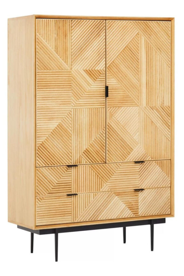 Jakara Natural Finish Cabinet with Drawers