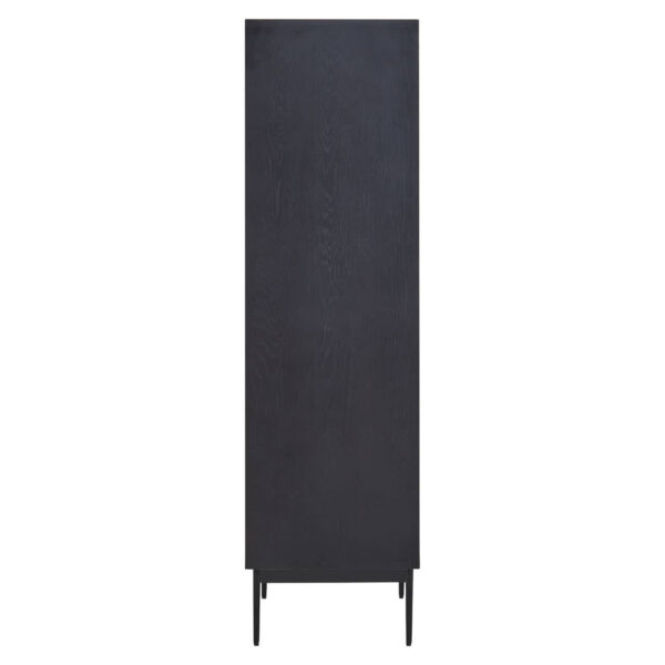 Jakara Black Finish Carved Cabinet