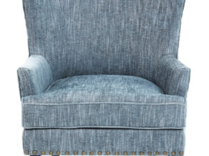 Welham Blue Wingback Lounge Chair