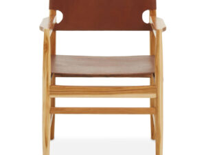 Kendari Antique Brown Leather Chair