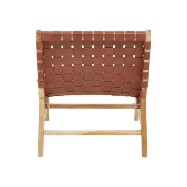 Kendari Brown Woven Leather Chair