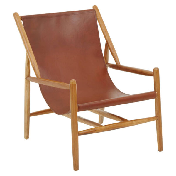 Kendari Antique Dark Brown Leather Chair