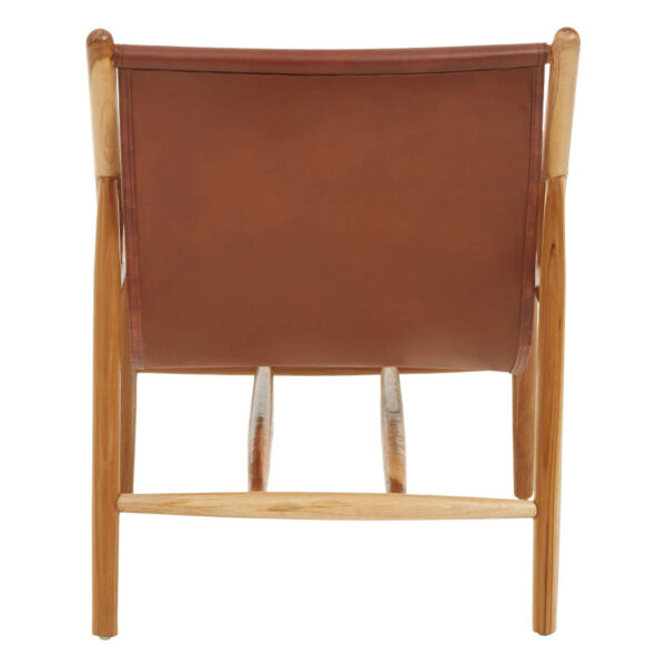 Kendari Antique Dark Brown Leather Chair