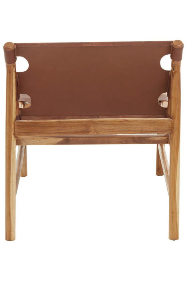 Kendari Antique Brown Leather Sling Chair