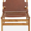 Kendari Antique Brown Leather Sling Chair