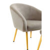 Yasmeen Mink Velvet Chair And Footstool