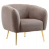 Yasmeen Dark Beige Velvet Armchair