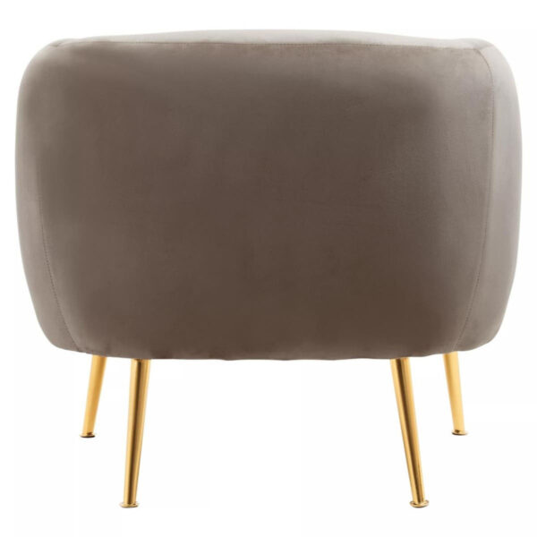Yasmeen Dark Beige Velvet Armchair