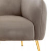 Yasmeen Dark Beige Velvet Armchair
