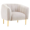 Yasmeen Silver Grey Velvet Armchair