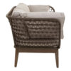 Opus Linen Fabric and Woven Rope 3 Seat Sofa