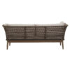 Opus Linen Fabric and Woven Rope 3 Seat Sofa