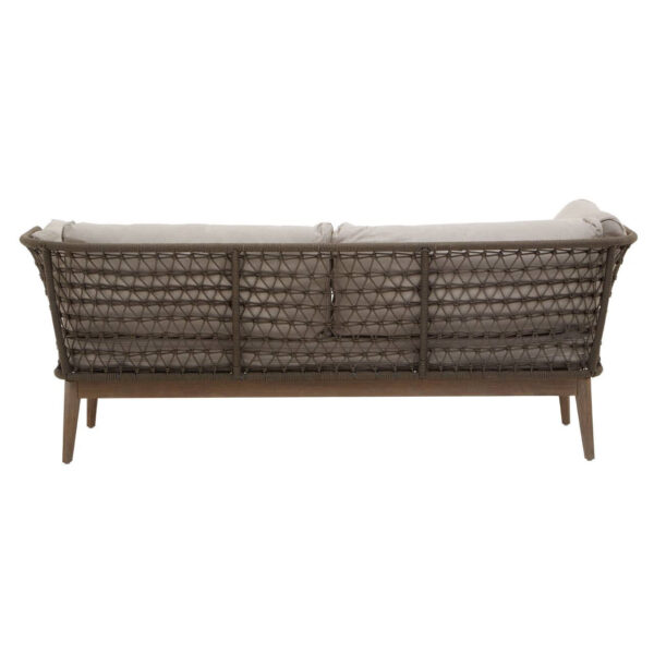 Opus Linen Fabric and Woven Rope 3 Seat Sofa
