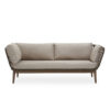 Opus Linen Fabric and Woven Rope 3 Seat Sofa