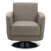 Wester Mink Leather Effect Swivel Chair