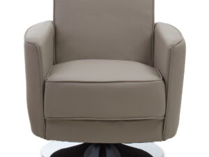 Wester Mink Leather Effect Swivel Chair