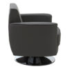 Wester Grey Leather Effect Swivel Chair