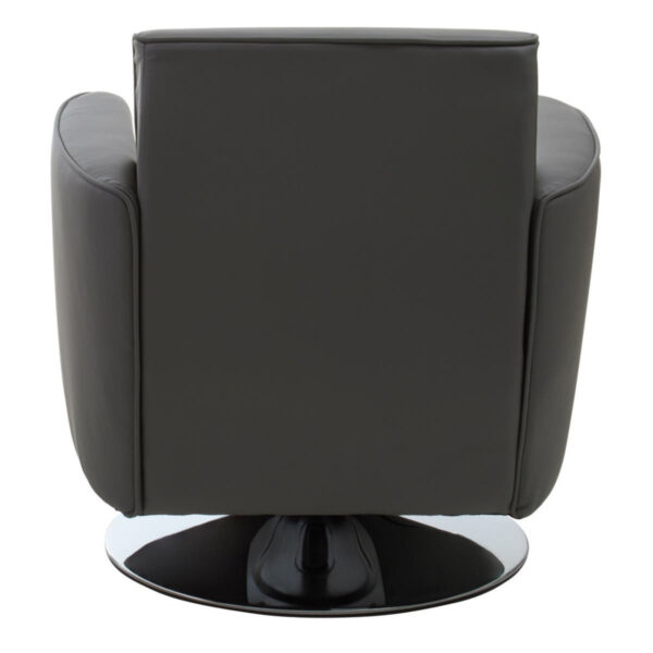 Wester Grey Leather Effect Swivel Chair