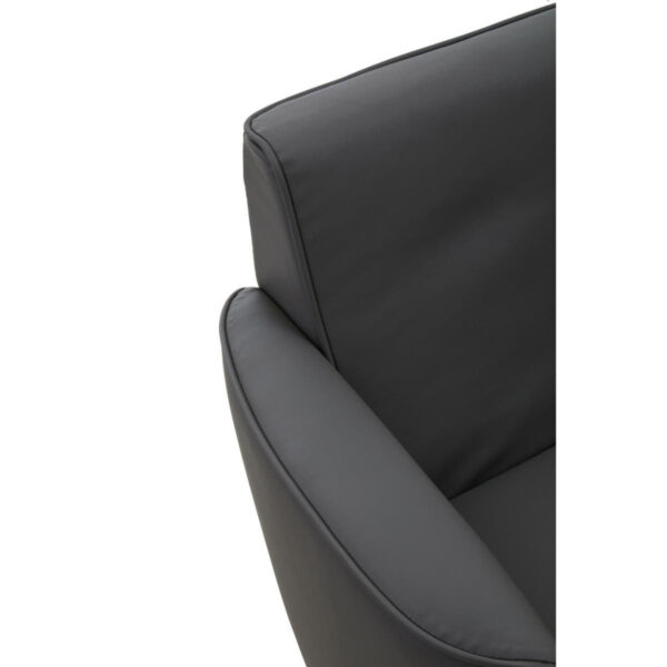 Wester Grey Leather Effect Swivel Chair