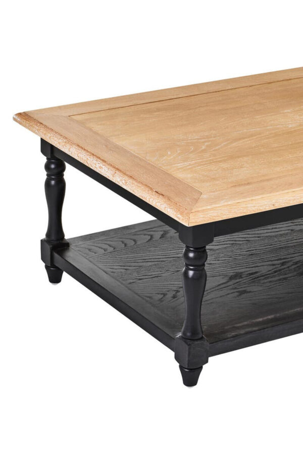Kensington Townhouse Grey Wash and  Antique Black Rectangular Coffee Table