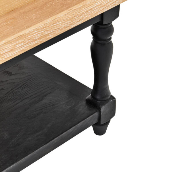 Kensington Townhouse Grey Wash and  Antique Black Rectangular Coffee Table