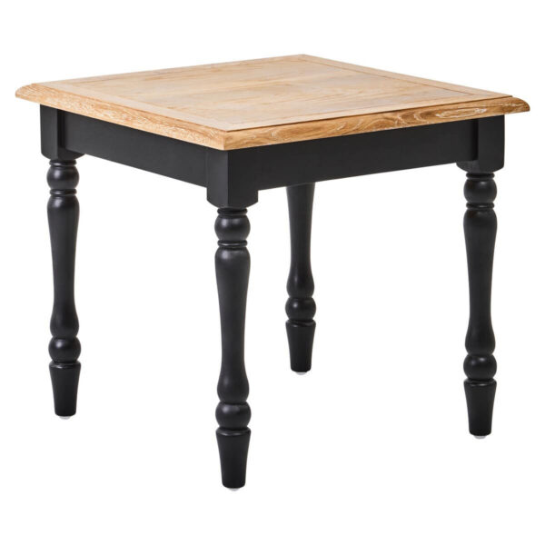 Kensington Townhouse Grey Wash and Antique Black Square Side Table