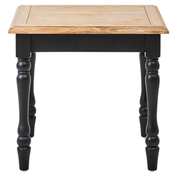 Kensington Townhouse Grey Wash and Antique Black Square Side Table