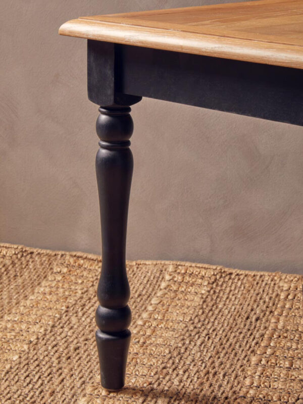 Kensington Townhouse Grey Wash and Antique Black Square Side Table