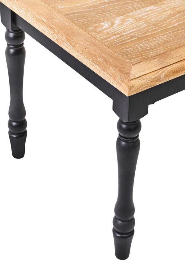Kensington Townhouse Grey Wash and Antique Black Square Side Table