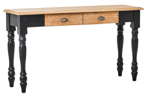Kensington Townhouse Grey Wash and Antique Black Console Table