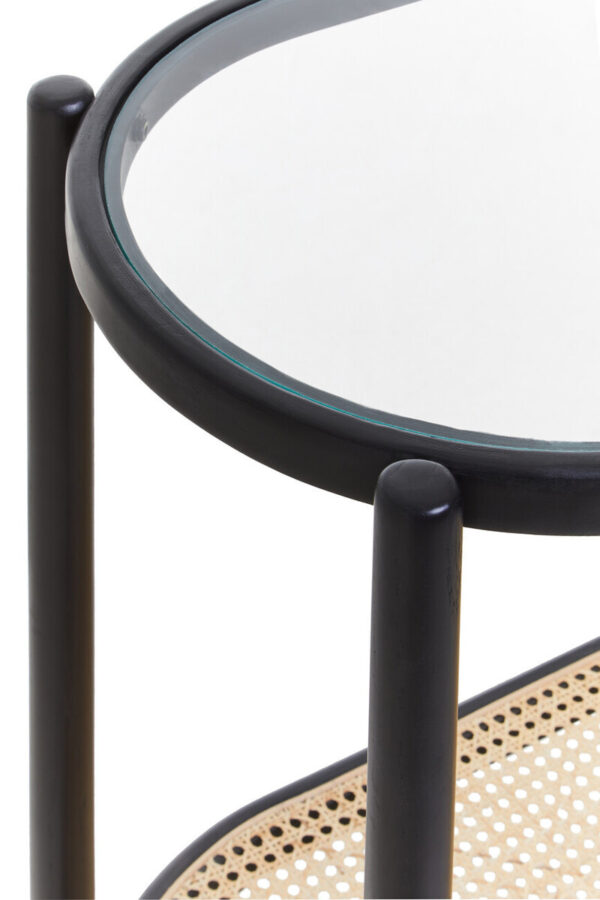 Cebu Rattan and Glass 2 Tier Console Table