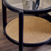 Cebu Rattan and Glass Side Table